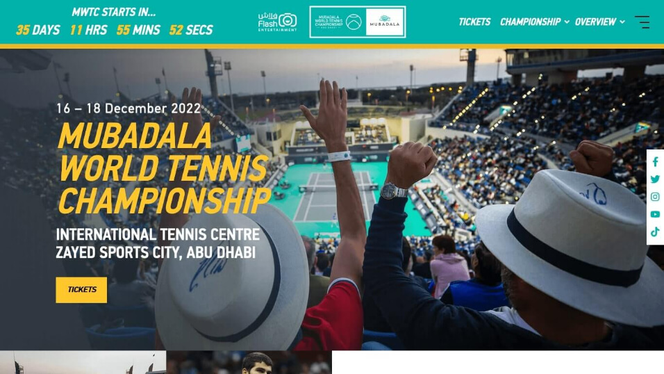Mubadala World Tennis Championship website