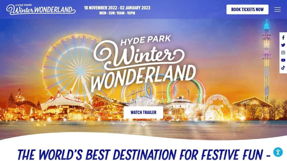 Hyde Park Winter Wonderland website